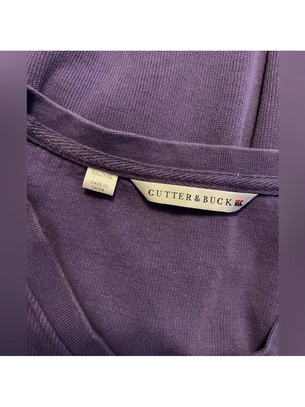 Cutter & Buck Vintage V Neck Sweater Purple XXL - Picture 6 of 8